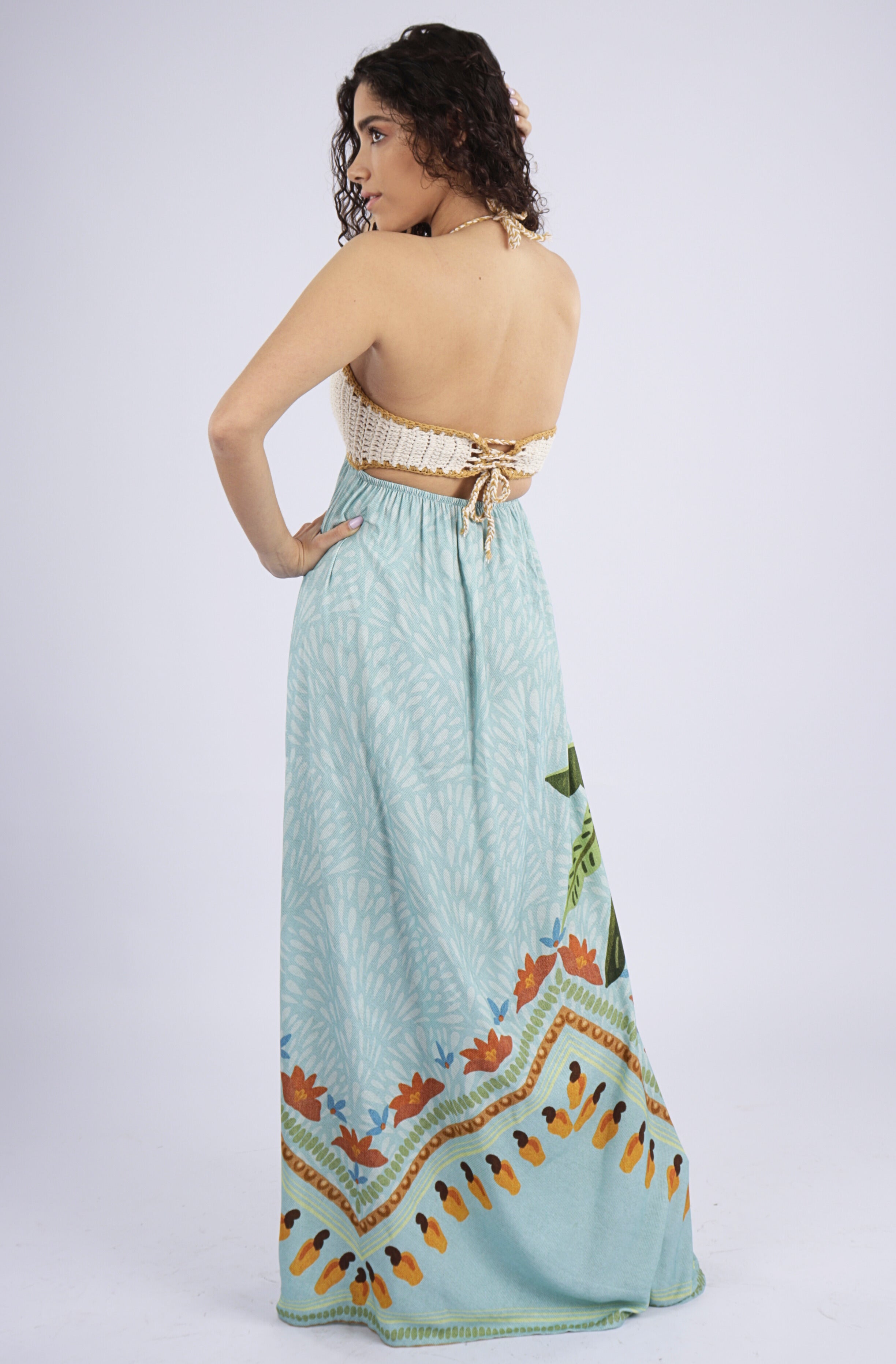Vestido Crochet Loro