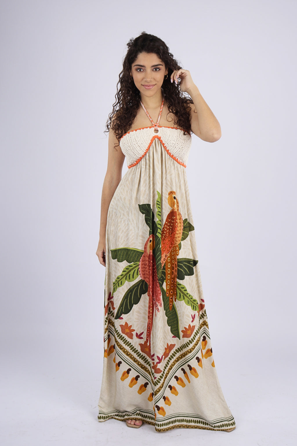 Vestido Crochet Loro
