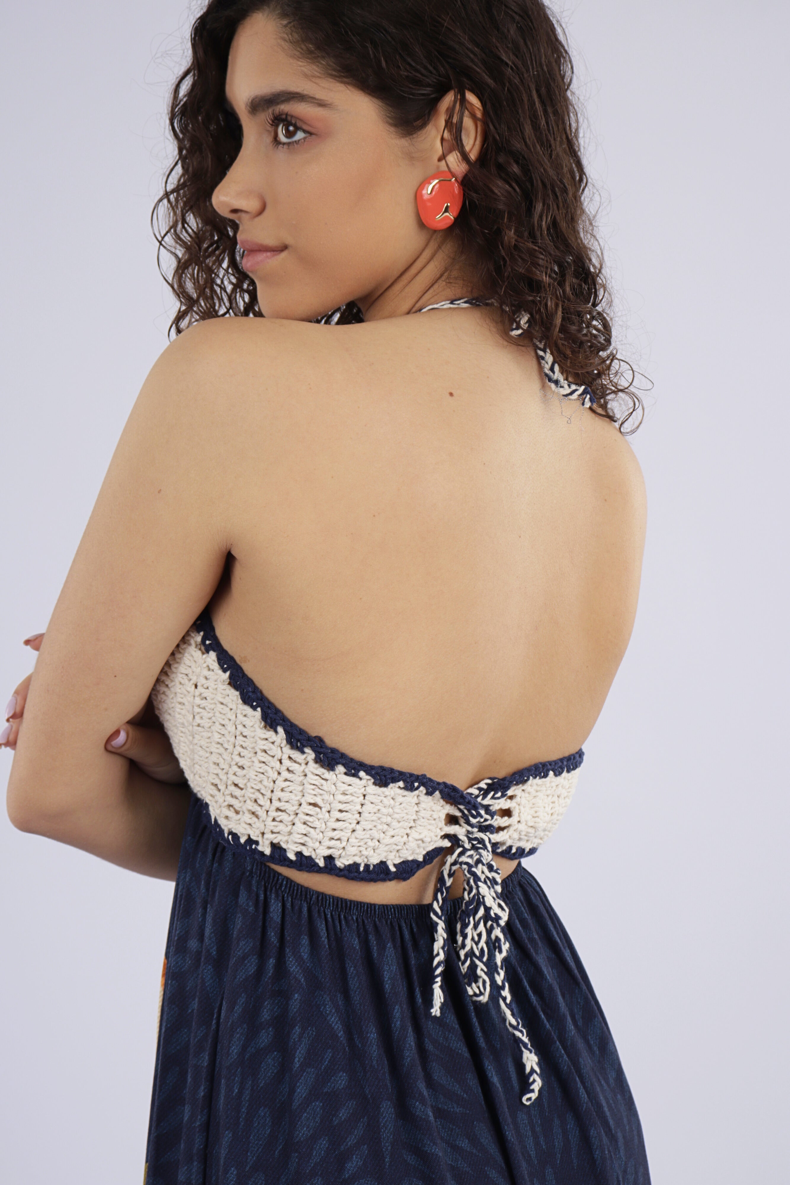 Vestido Crochet Loro