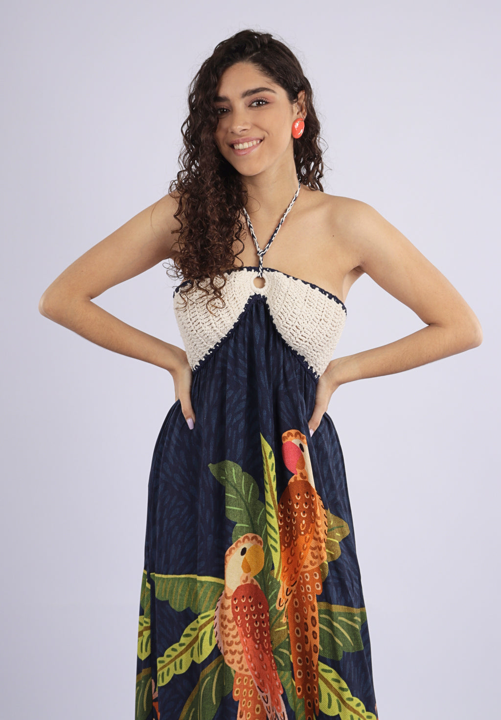 Vestido Crochet Loro