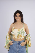 Kimono + Top Jardin Bordado