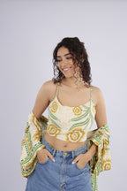 Kimono + Top Jardin Bordado