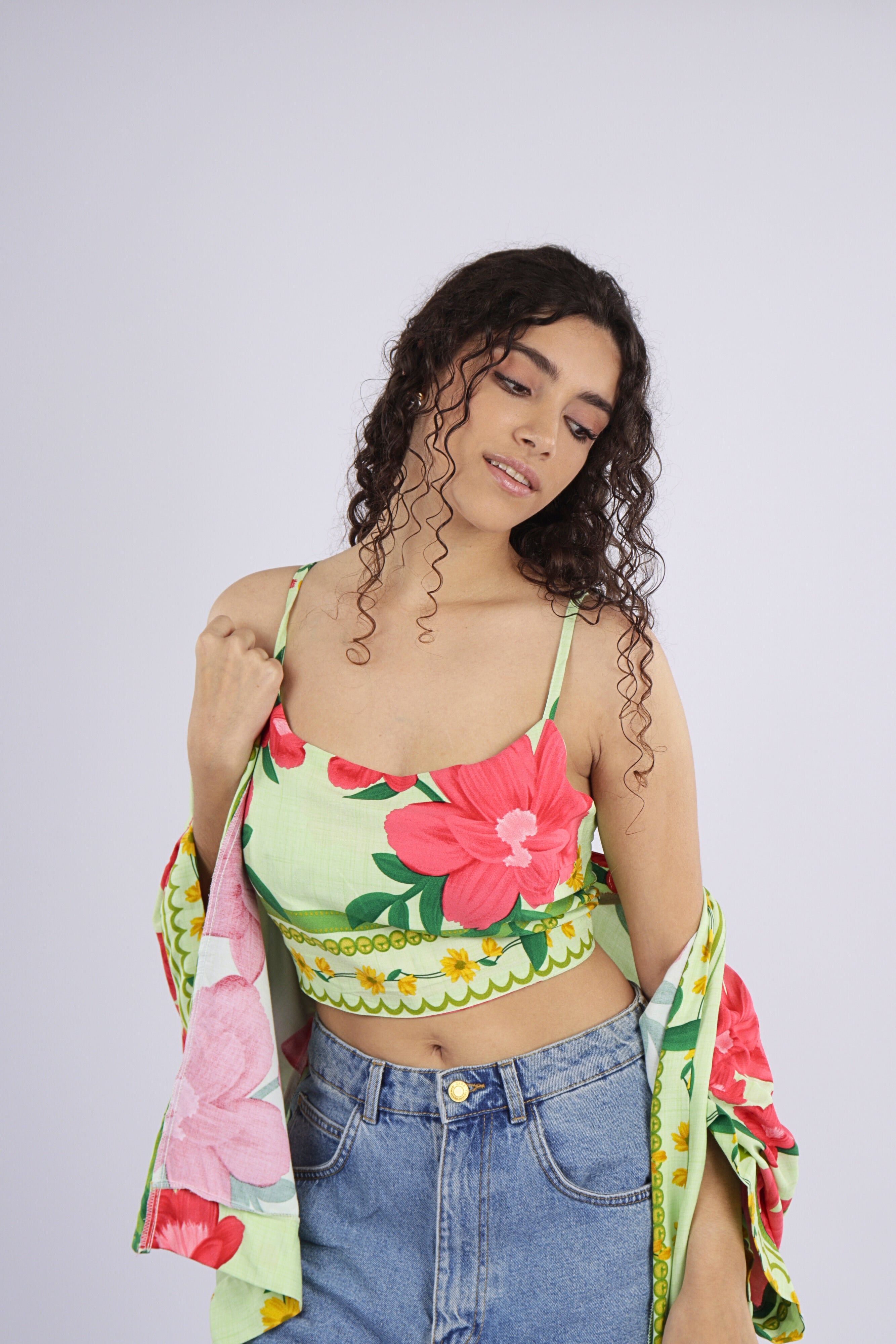 Kimono + Top Hibisco Bahia