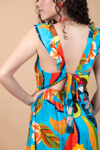 Vestido Celeste Tropical