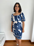 Vestido Hojas Azules