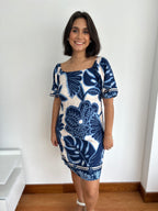Vestido Hojas Azules