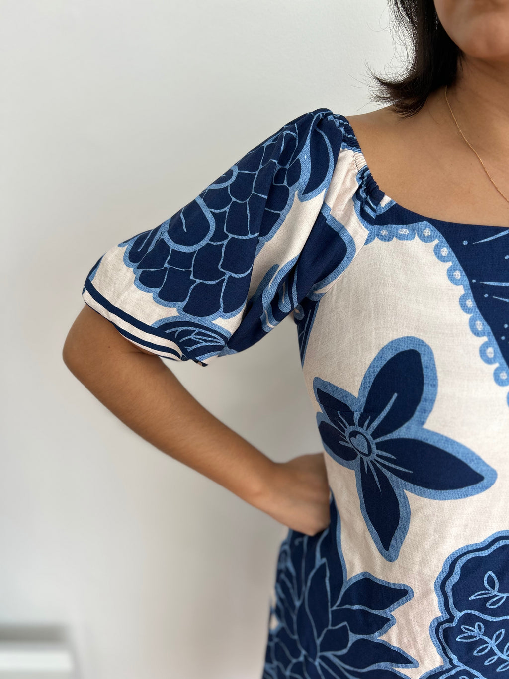 Vestido Hojas Azules